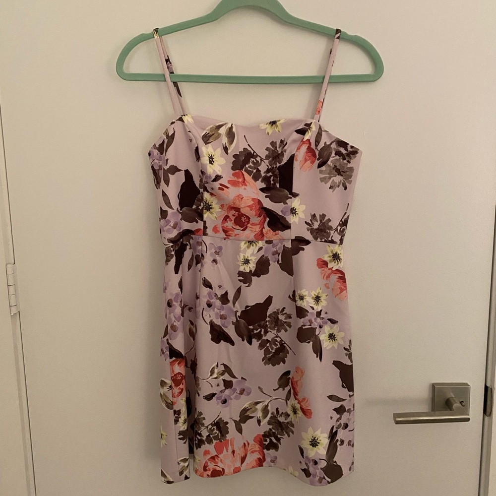 Floral French Connection mini dress.